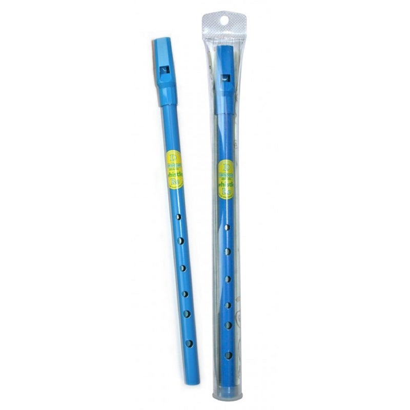 Waltons Blue Whistle Tube - Fun & Colorful Tin Whistle - Key of D - Irish & International Instrument - Perfect for Beginners